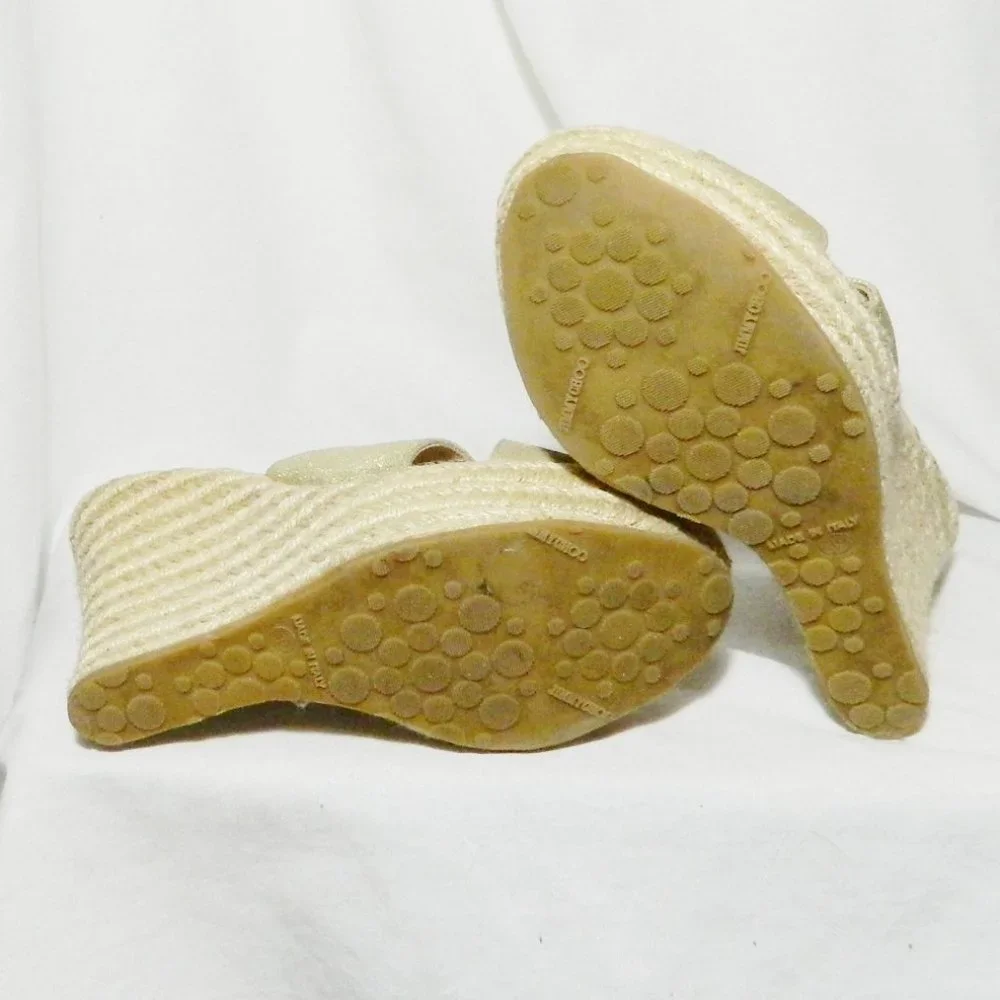 Jimmy Choo Shimmery Espadrille Slides Eu 39
